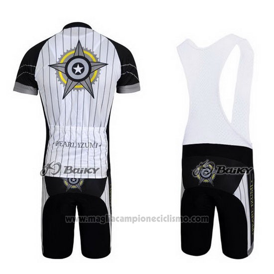2010 Abbigliamento Ciclismo Pearl Izumi Nero e Bianco Manica Corta e Salopette
